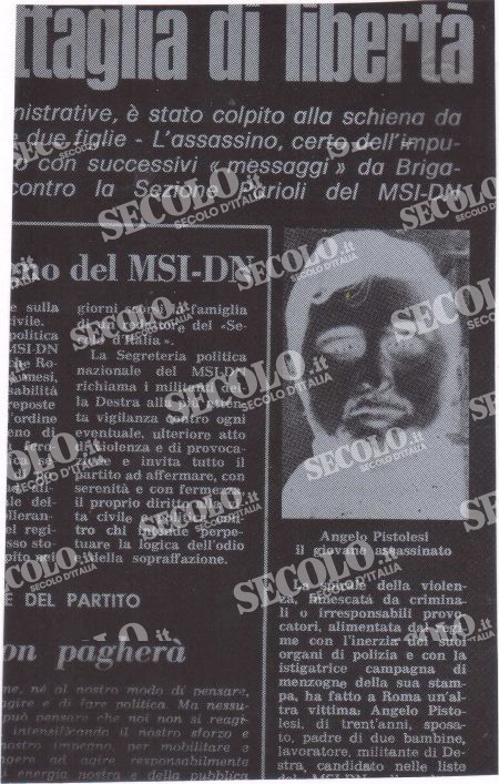 VITTIME DI PARTITO PISTOLESI ANGELO 1