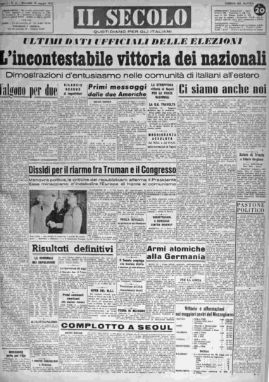 mercoledì 28 maggio 1952