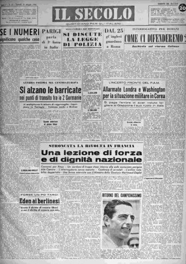 venerdì 30 maggio 1952