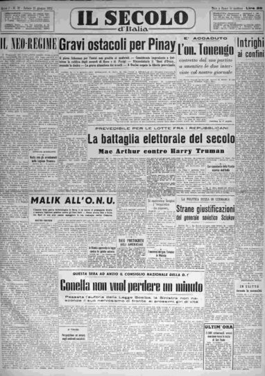 sabato 21 giugno 1952