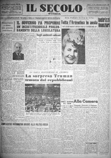 mercoledì 16 luglio 1952