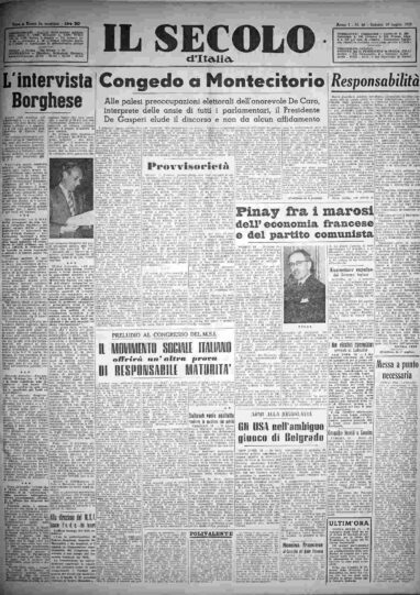 sabato 19 luglio 1952