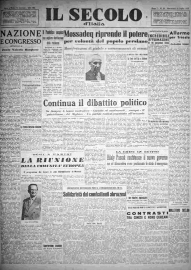 mercoledì 23 luglio 1952