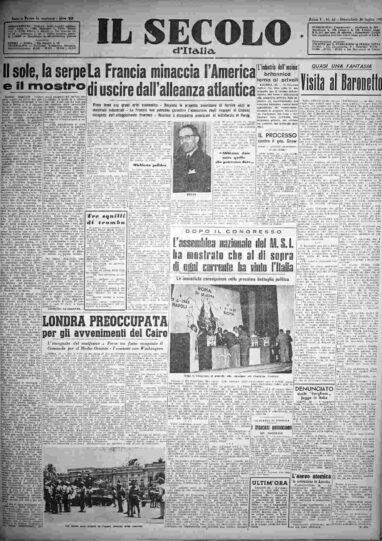 mercoledì 30 luglio 1952
