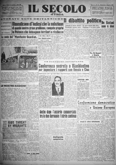 domenica 3 agosto 1952