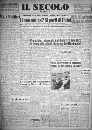 martedì 26 agosto 1952