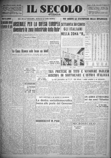 mercoledì 27 agosto 1952