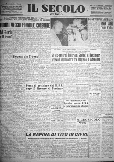 mercoledì 3 settembre 1952