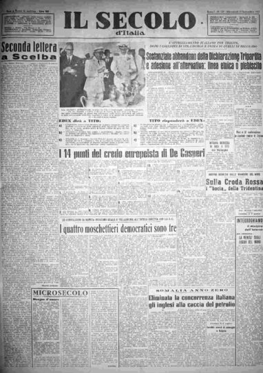 mercoledì 17 settembre 1952