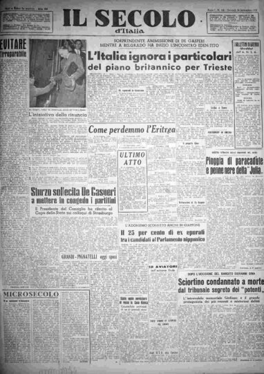 giovedì 18 settembre 1952