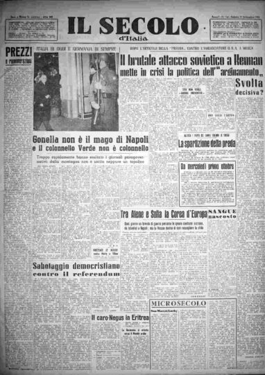 sabato 27 settembre 1952
