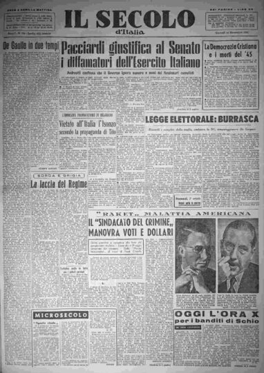 giovedì 13 novembre 1952
