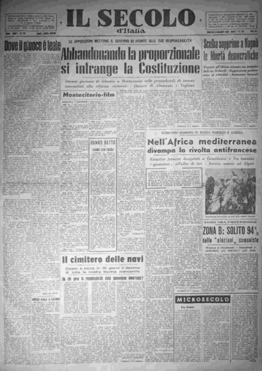 martedì 9 dicembre 1952