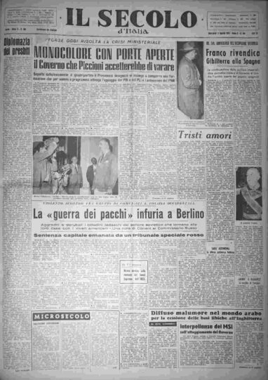 mercoledì 5 agosto 1953