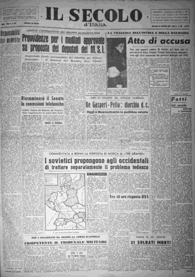 mercoledì 30 settembre 1953
