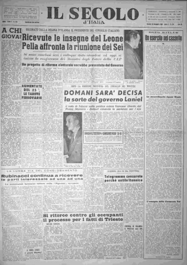 giovedì 26 novembre 1953
