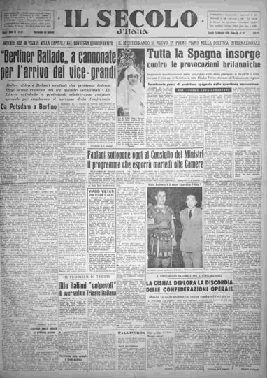 sabato 23 gennaio 1954