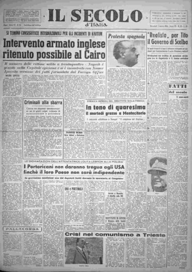 mercoledì 3 marzo 1954
