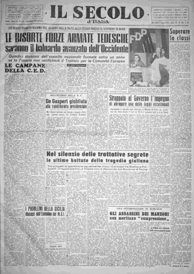 mercoledì 7 luglio 1954