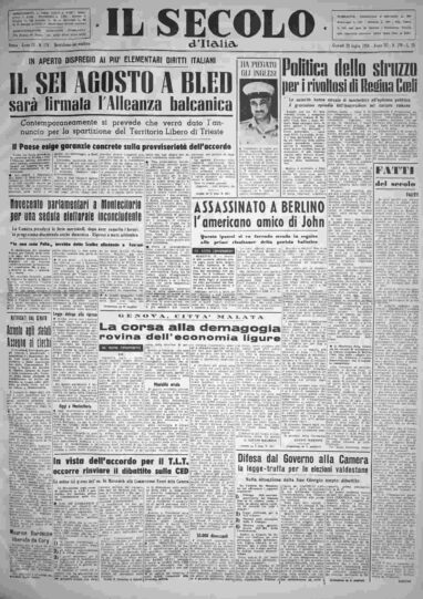 giovedì 29 luglio 1954