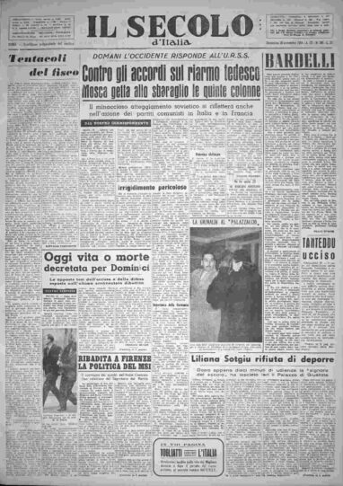 domenica 28 novembre 1954