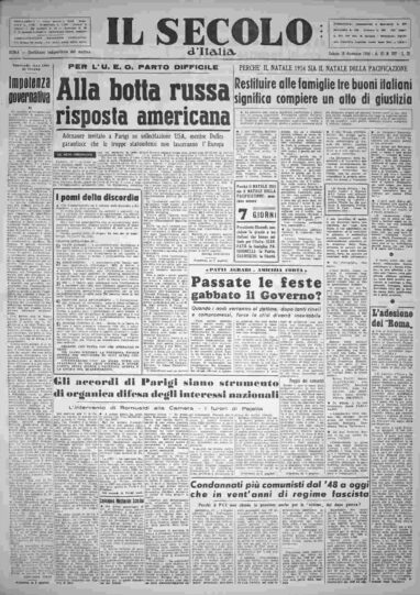 sabato 18 dicembre 1954