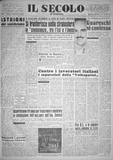domenica 31 luglio 1955
