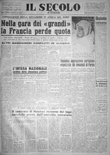martedì 30 agosto 1955