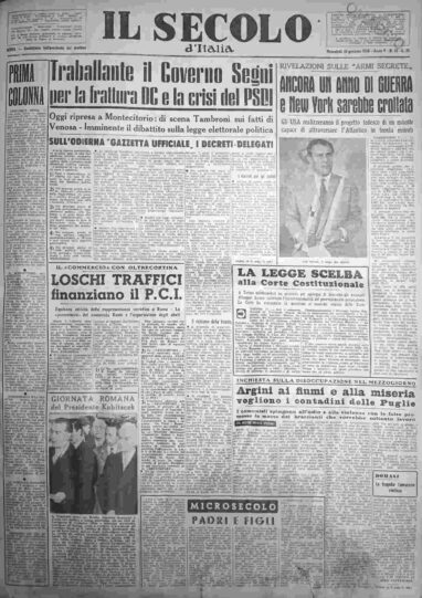 mercoledì 18 gennaio 1956