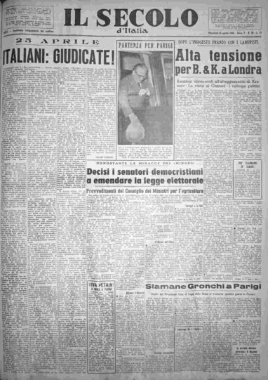 mercoledì 25 aprile 1956
