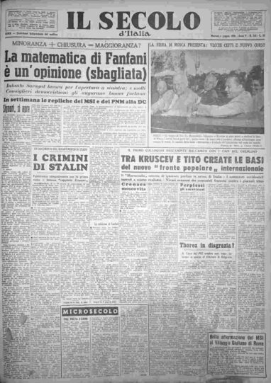 martedì 5 giugno 1956