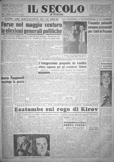 mercoledì 18 luglio 1956