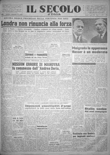 giovedì 2 agosto 1956