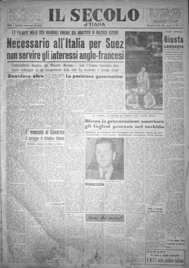 mercoledì 3 ottobre 1956