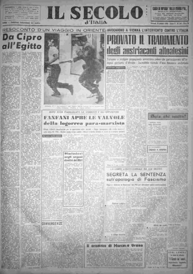 giovedì 18 ottobre 1956