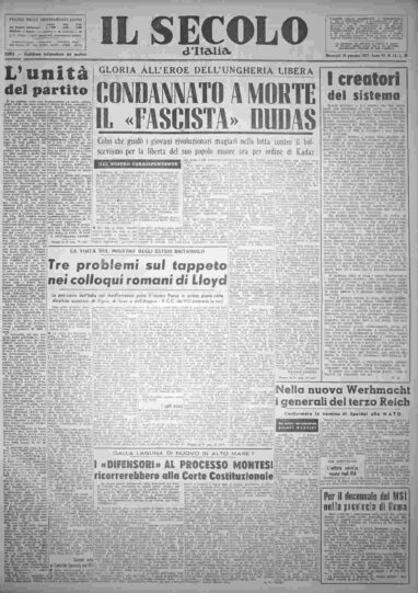 mercoledì 16 gennaio 1957