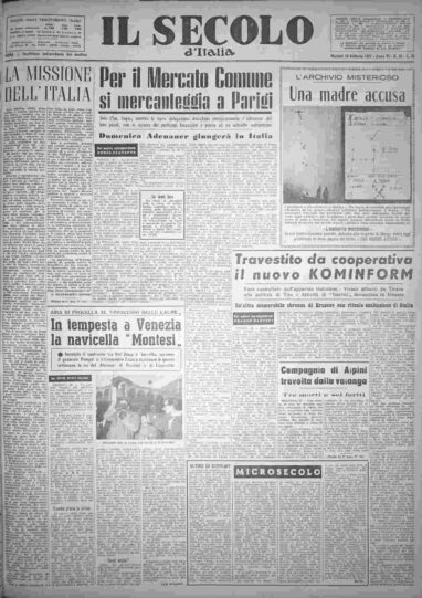 martedì 19 febbraio 1957