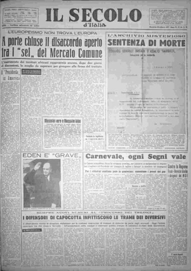 mercoledì 20 febbraio 1957