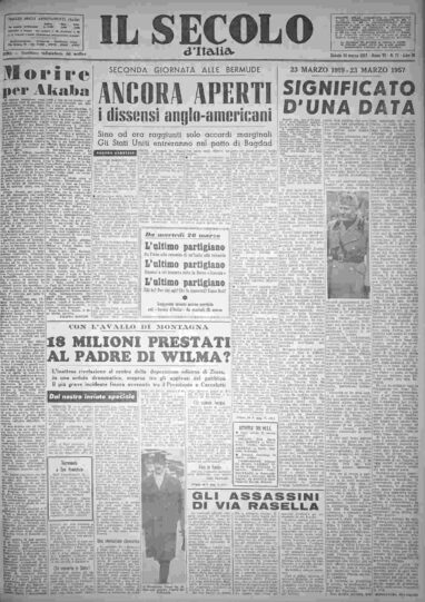 sabato 23 marzo 1957
