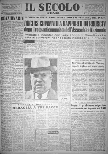 domenica 21 luglio 1957