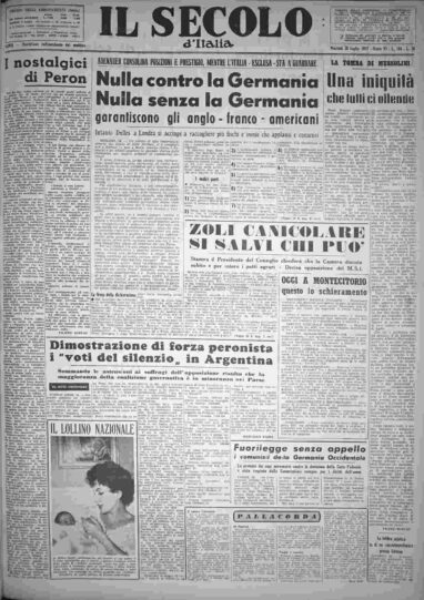 martedì 30 luglio 1957