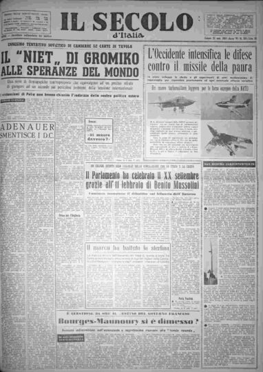 sabato 21 settembre 1957