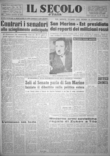 giovedì 3 ottobre 1957