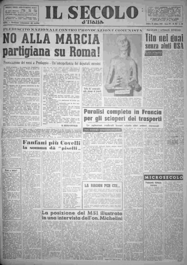 sabato 26 ottobre 1957
