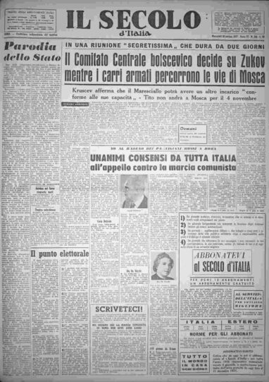 mercoledì 30 ottobre 1957