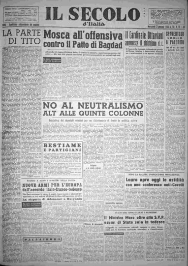 mercoledì 22 gennaio 1958