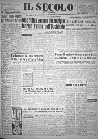 venerdì 31 gennaio 1958