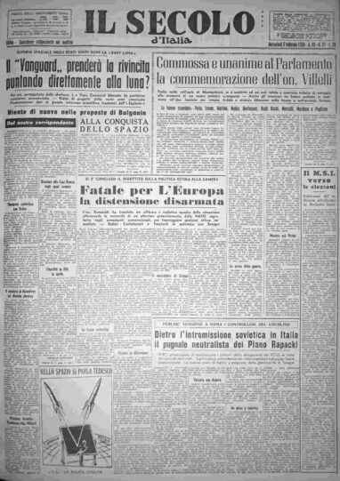 mercoledì 5 febbraio 1958