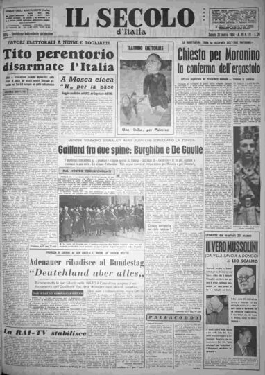 sabato 22 marzo 1958