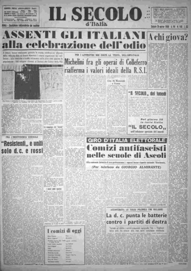 sabato 26 aprile 1958